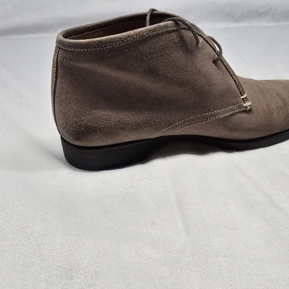 Di Bianco Suede Chukka Boots Men Size 8.5 Made In Italy Brown‎